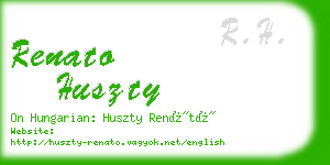 renato huszty business card